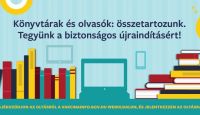 könyvtári oltásnépszerűsító kampány illusztráció