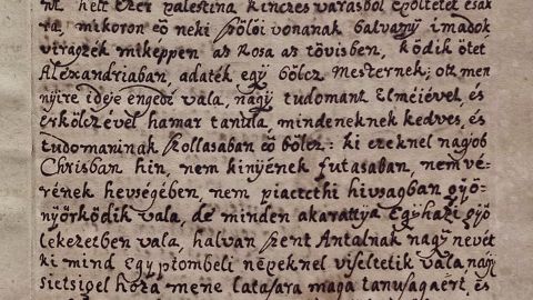 Hungarian translation of The life of Saint Hilarion (1666)