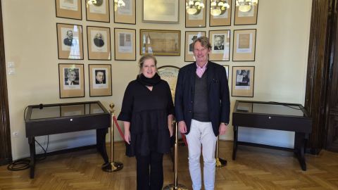 Director of the Vienna University Library on a library visit